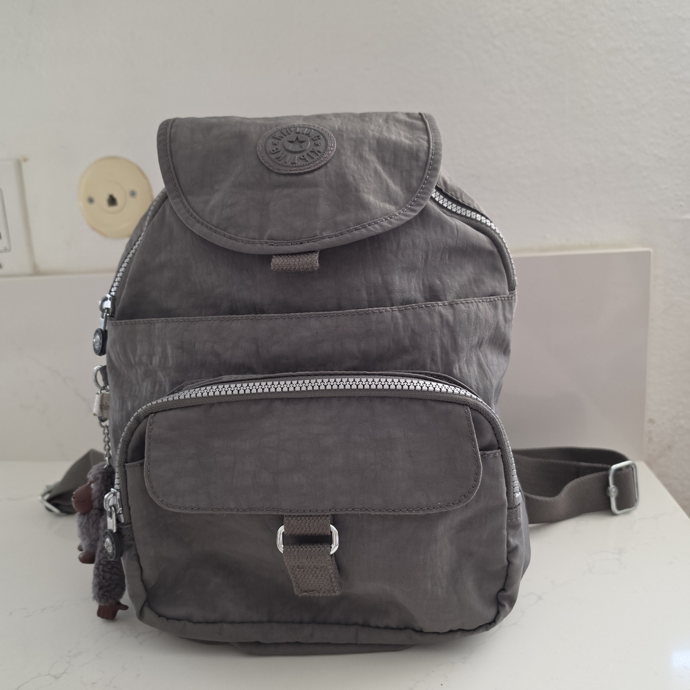 Kipling Gray Nylon Mini Backpack - Compact Everyd… - image 3